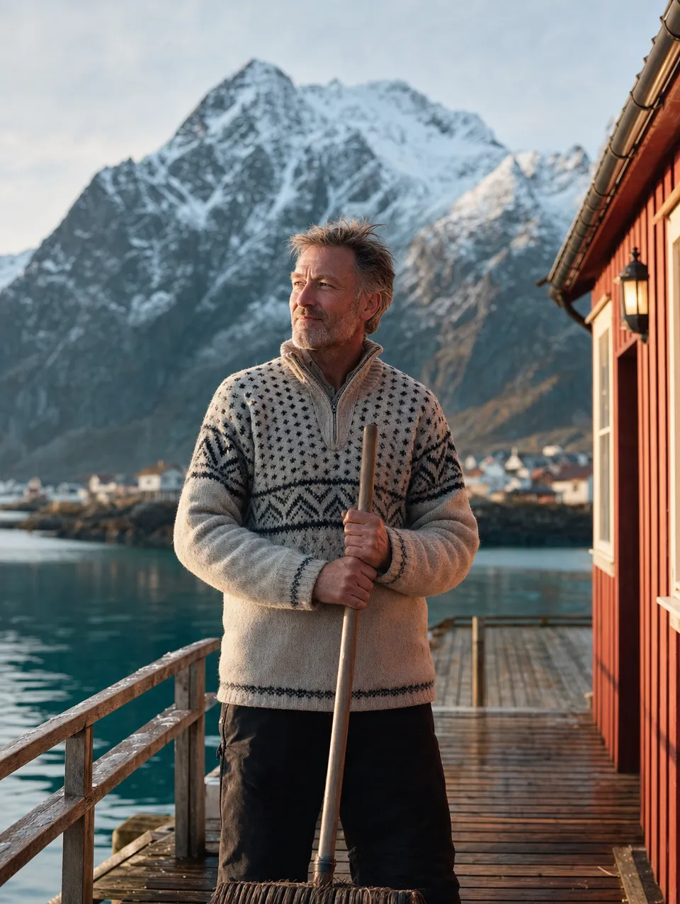 Vert ved rorbu-gjestehus i Lofoten
