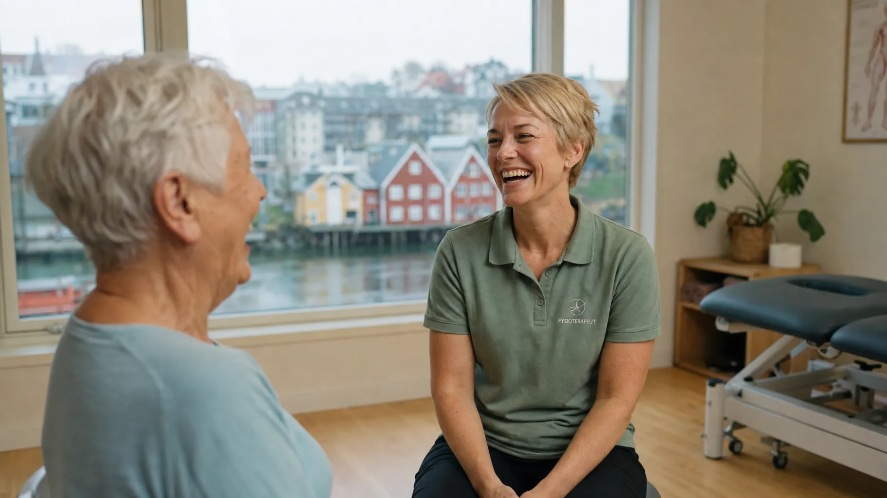 Fysioterapeut med pasient i Trondheim
