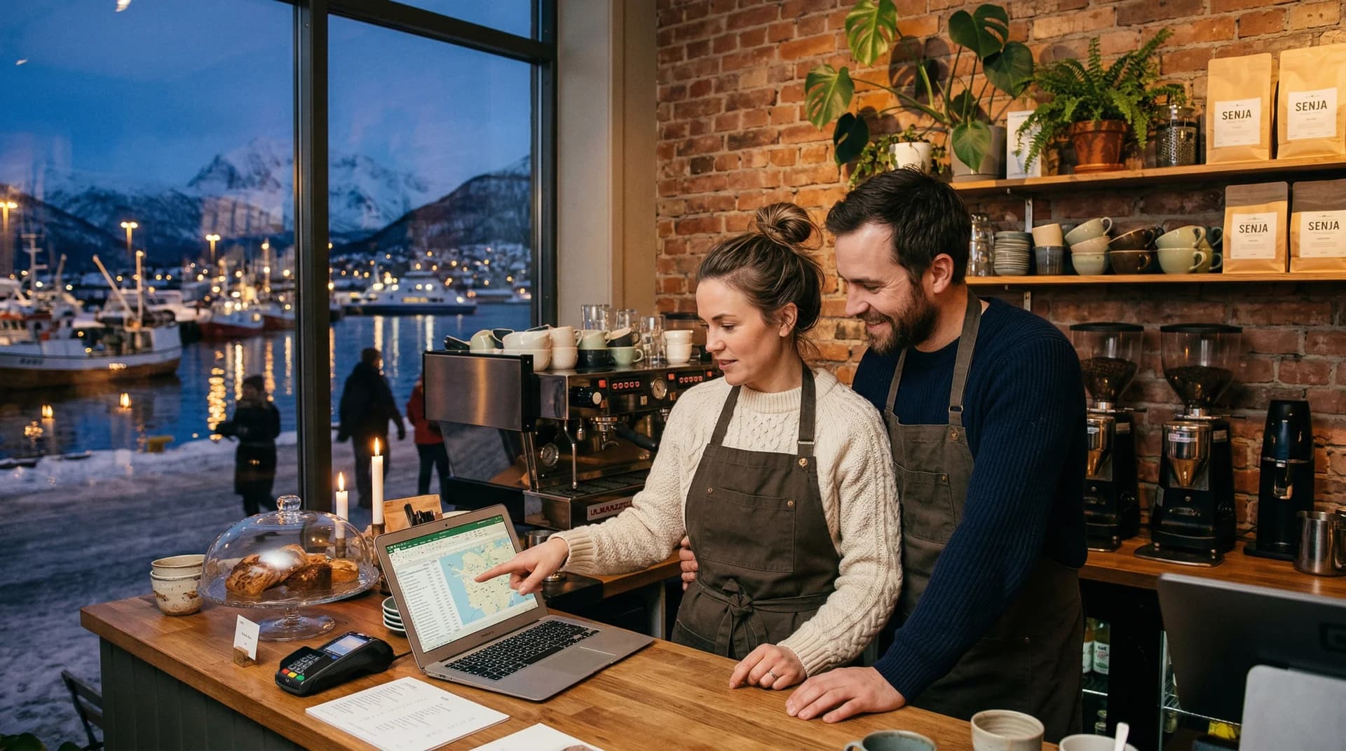 Par driver cafe i Tromsoe